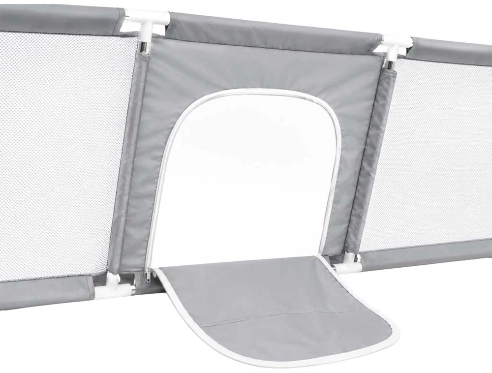 Maniežas su krepšinio lanku ir futbolo vartais, pilkas ir baltas, 230 × 118 × 102 cm