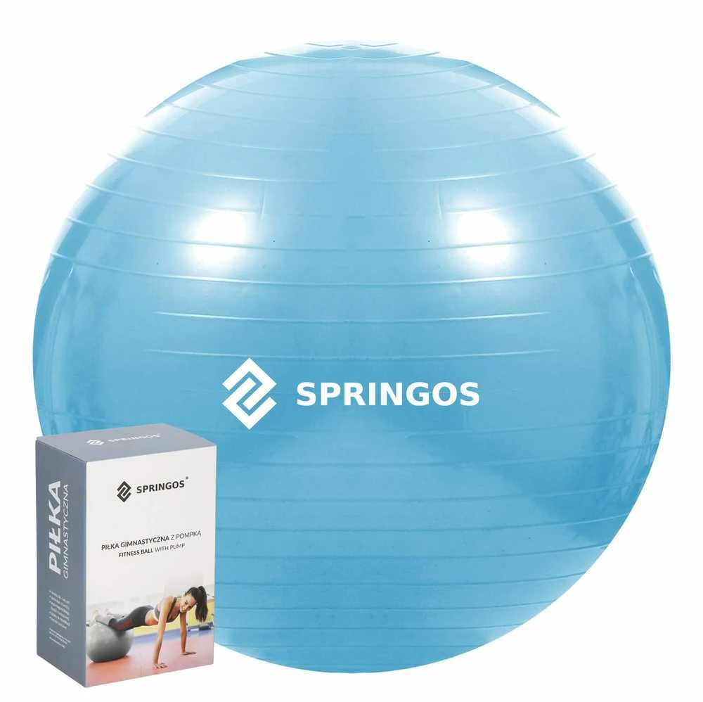 Gimnastikos kamuolys SPRINGOS 55cm Mėlynas