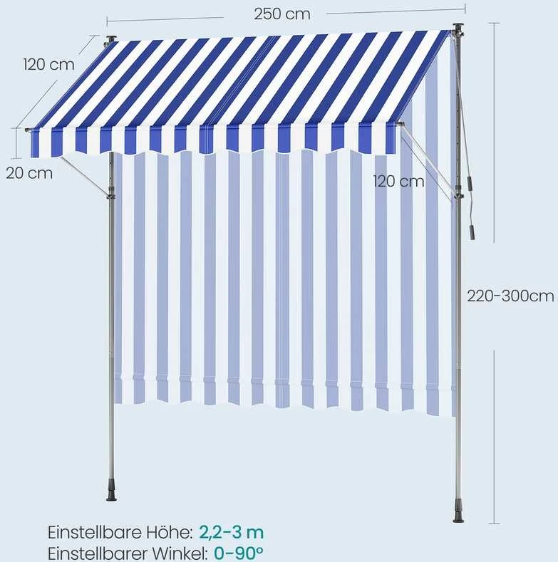 Songmics Markizė 250 x 120 cm