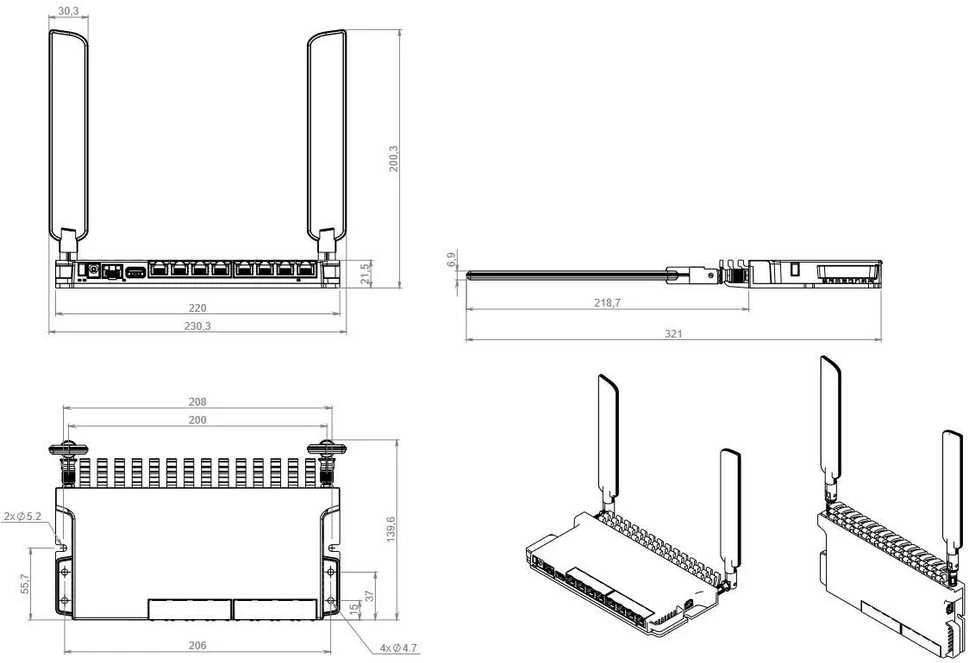 MikroTik | Maršrutizatorius | L009UiGS-2HaxD-IN | 802.11ax | 10/100/1000 Mbit/s | Ethernet LAN (RJ-45) jungtys 8 | Tinklelio atramos Nr. | MU-MiMO Nr. | Nėra mobiliojo plačiajuosčio ryšio | Antenos tipas Išorinė | 1x A tipo USB 3.0