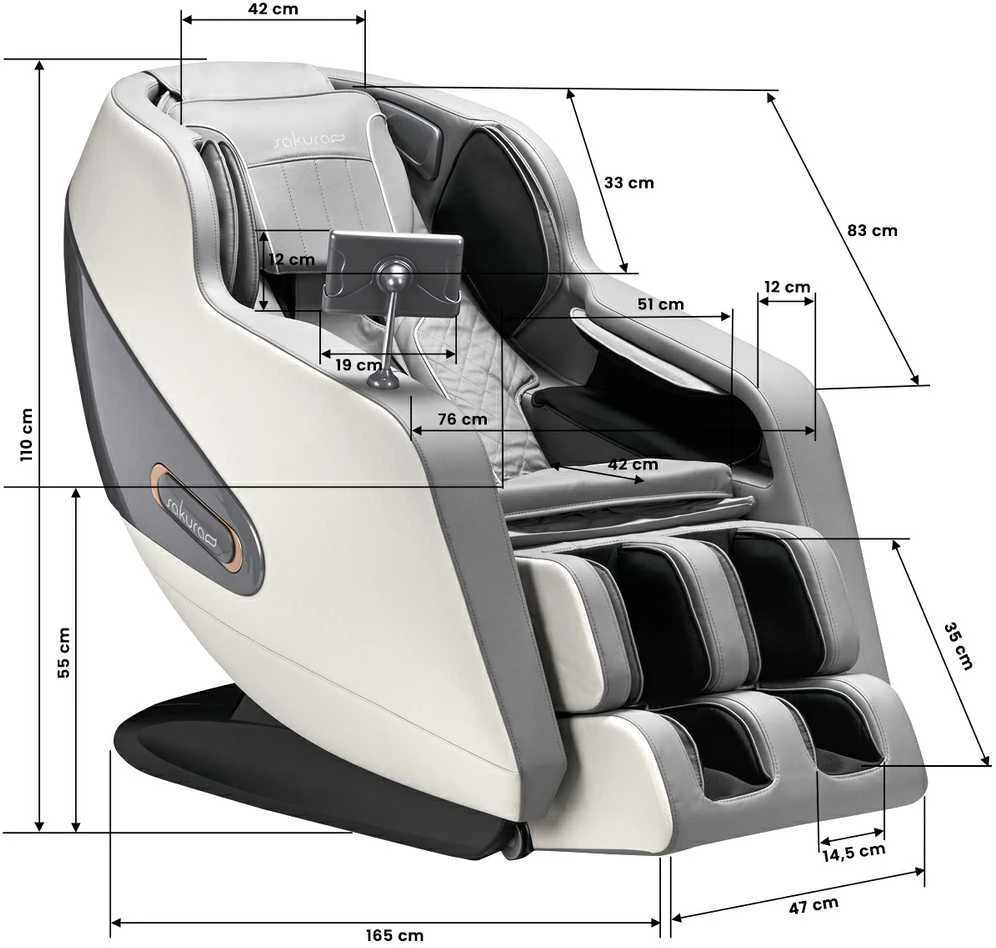 Activeshop Masažinis krėslas Sakura Comfort Plus 806 Pilkas