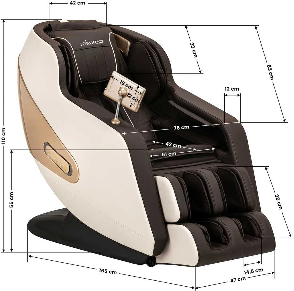Activeshop Masažinis krėslas Sakura Comfort Plus 806 Brown