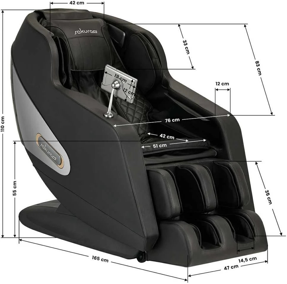 Activeshop Masažinis krėslas Sakura Comfort Plus 806 Juodas
