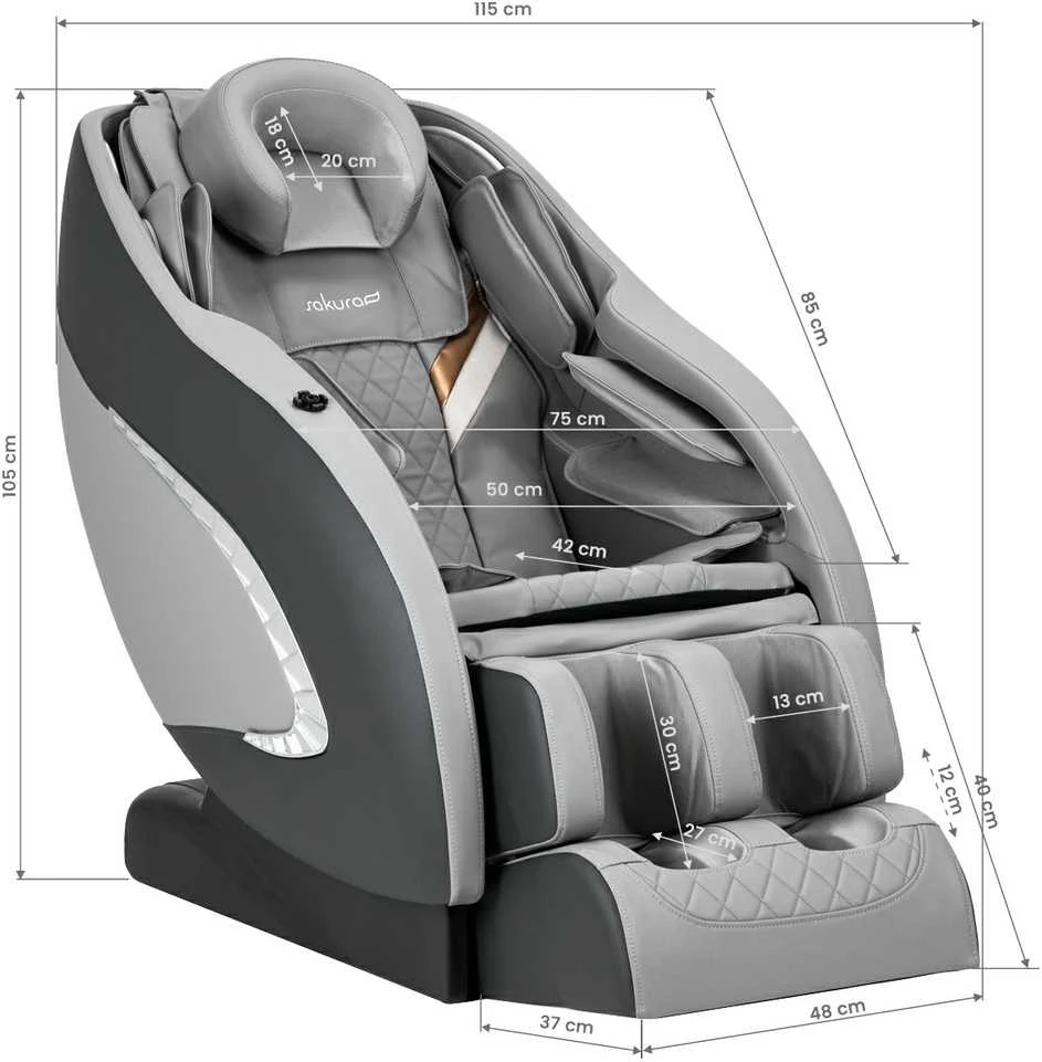 Activeshop Masažinis krėslas Sakura 305 Pilkas