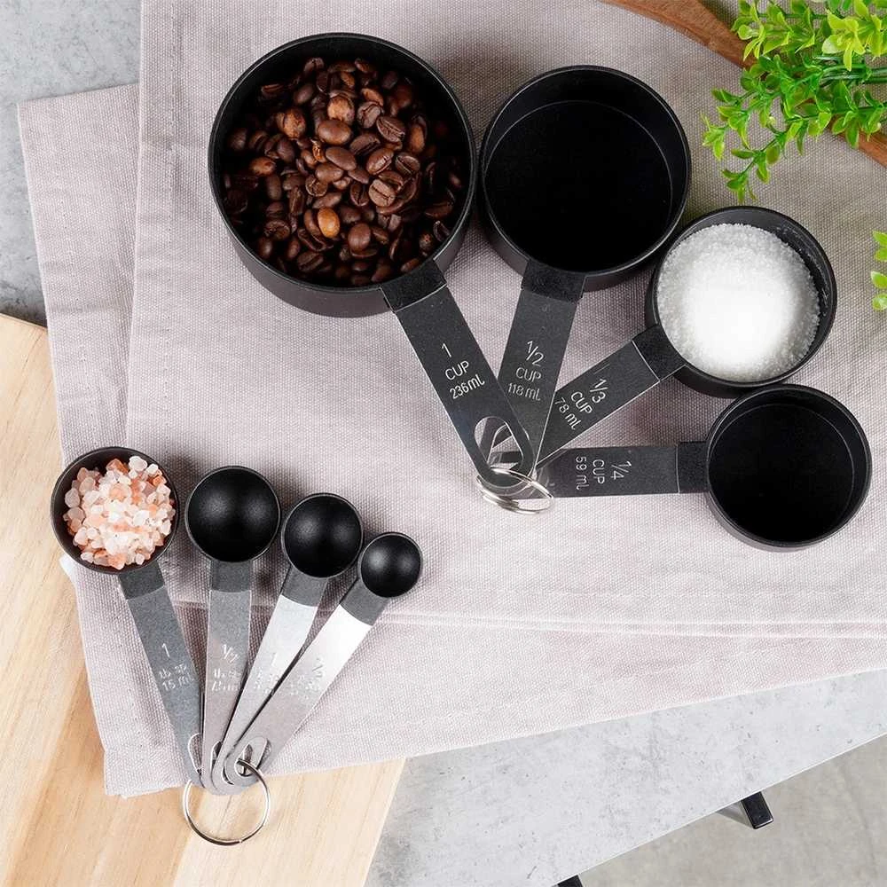 Virtuvinės svarstyklės Excellent Houseware Matavimo šaukšteliai ir puodeliai 8 vnt