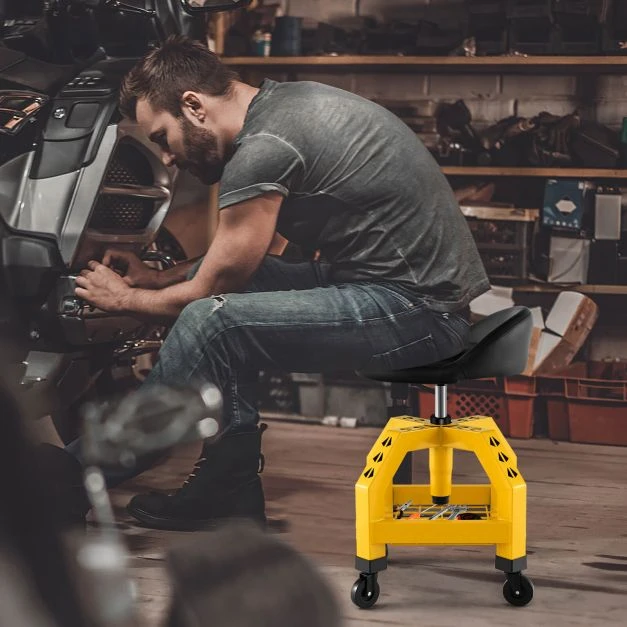 Mechaniko kėdutė juoda/geltona/raudona