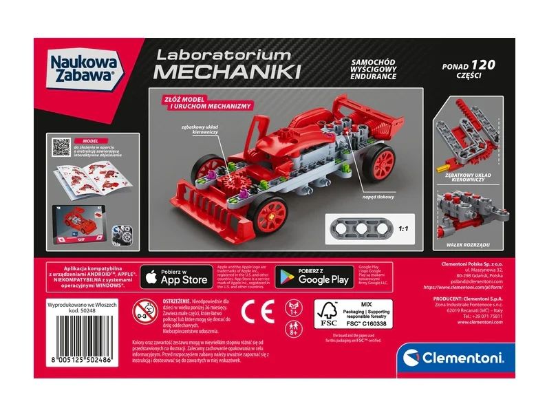 Clementoni Mechanikos laboratorija Raudona