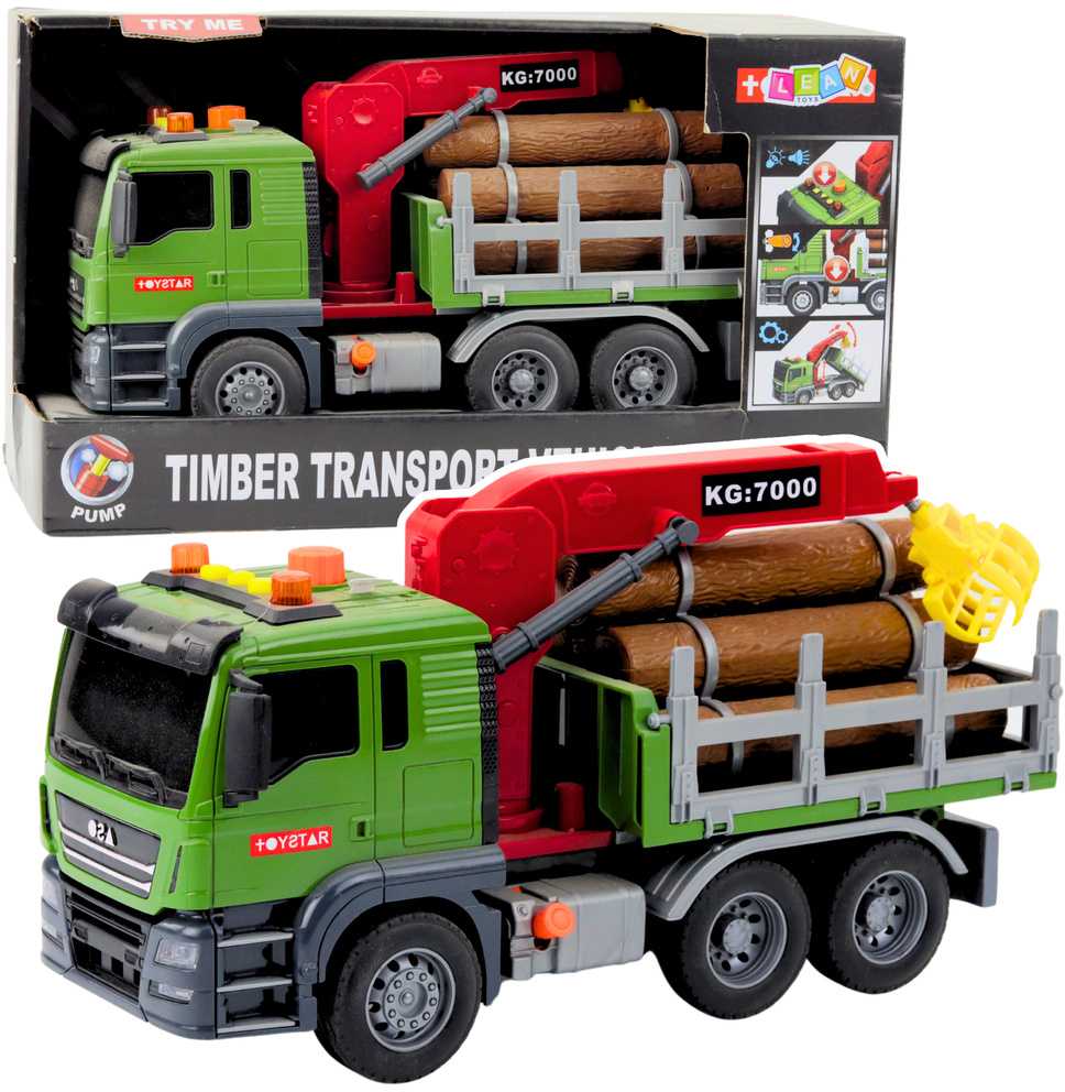 Cieżarówka Medienos transportavimo sunkvežimis su kranu, 1:14
