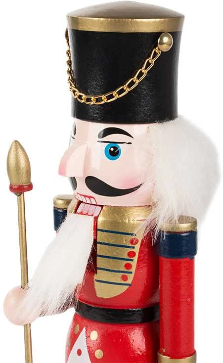 Medinė dekoratyvinė riešutų laužyklė kareivis, 35 cm