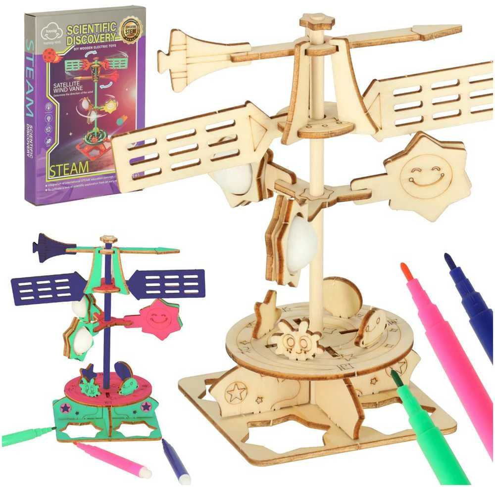 Medinė dėlionė 3D mokslinis modelis vėjo varveklis