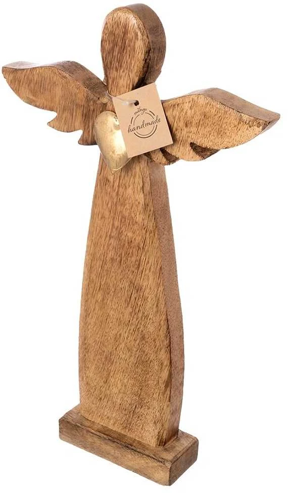 Medinė figūrėlė angelas 42 cm