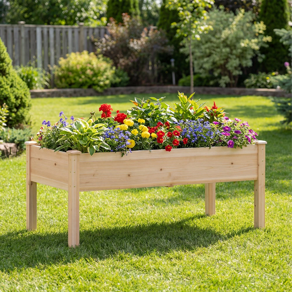 Medinė pakelta daržo lysvė natūrali 2 vnt.