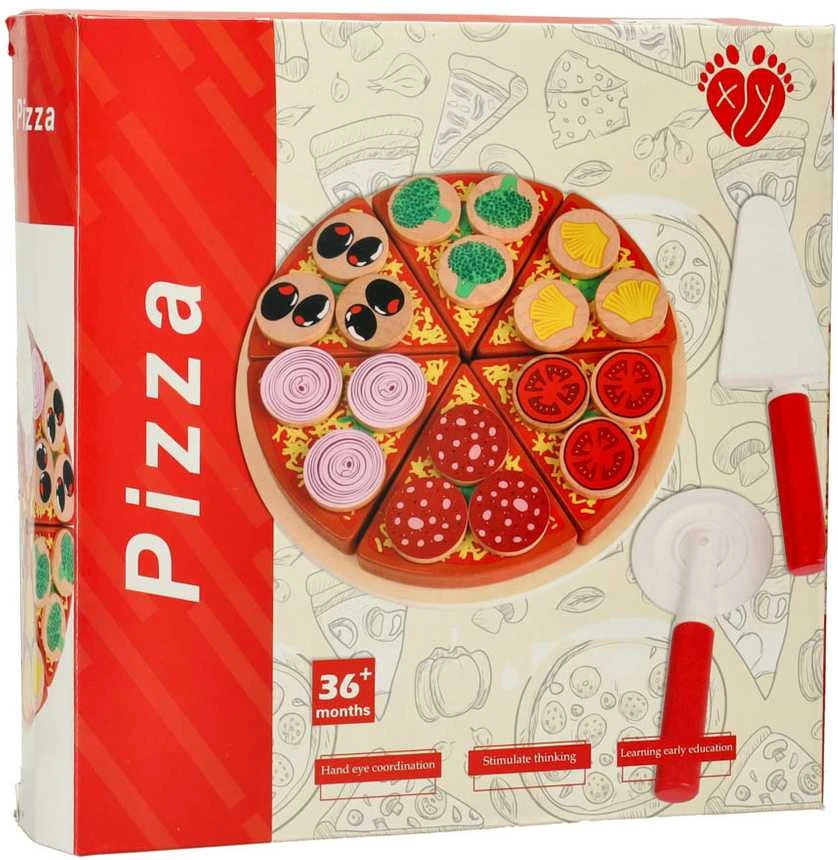 KIK Medinis žaidimų rinkinys Pizza su priedais