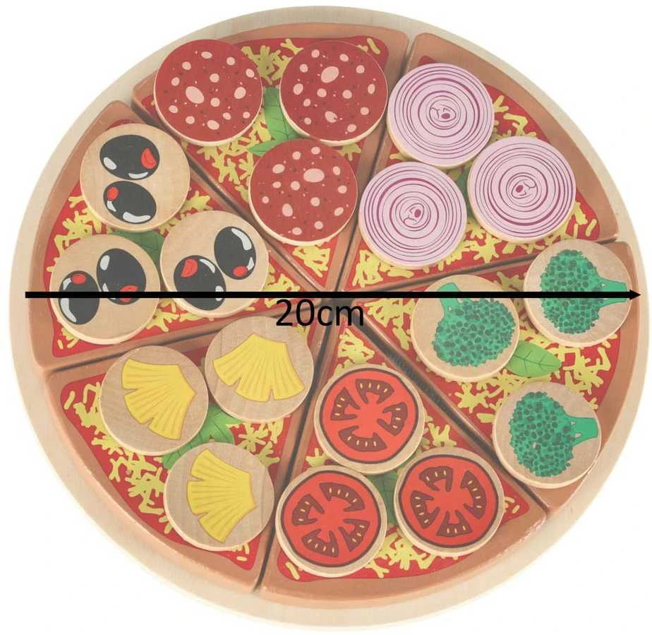 KIK Medinis žaidimų rinkinys Pizza su priedais