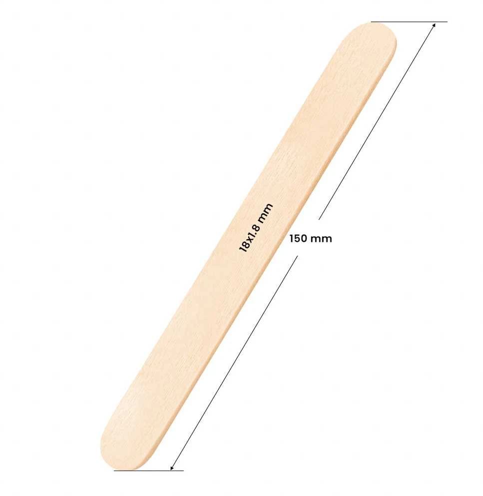 Activeshop Medinės mentelės, 150x18x1.8mm, 150 vnt.