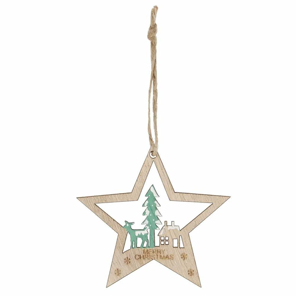 Mediniai ornamentai Springos 21x8x1 cm