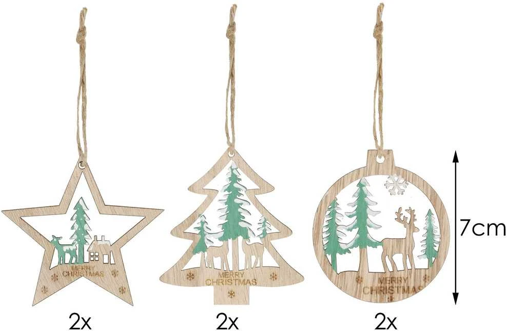 Mediniai ornamentai Springos 21x8x1 cm