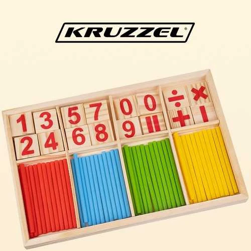 Kruzzel Mediniai pagaliukai, skirti mokytis skaičiuoti 22447