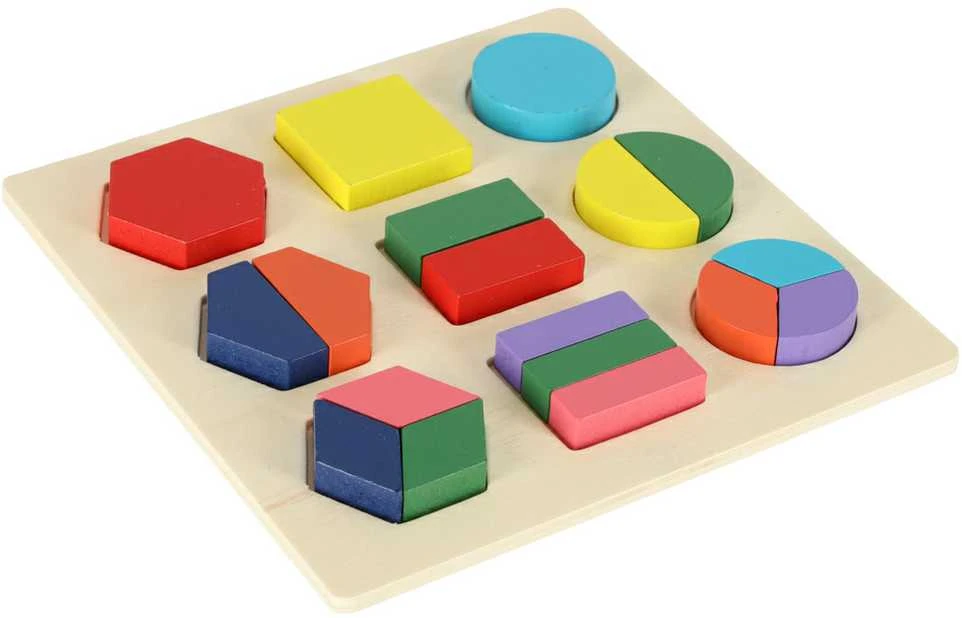 Medinė dėlionė geometrinės figūros
