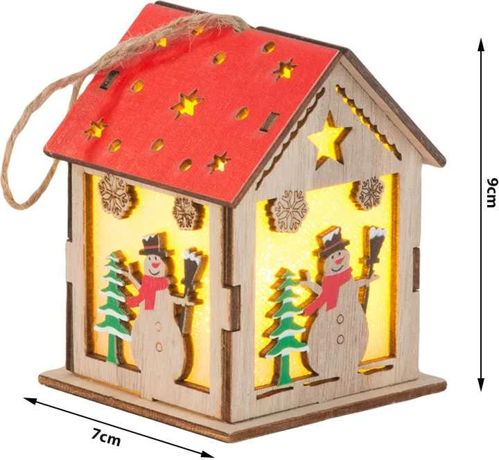 Medinis kabantis žibintas su LED apšvietimu, 9x7 cm