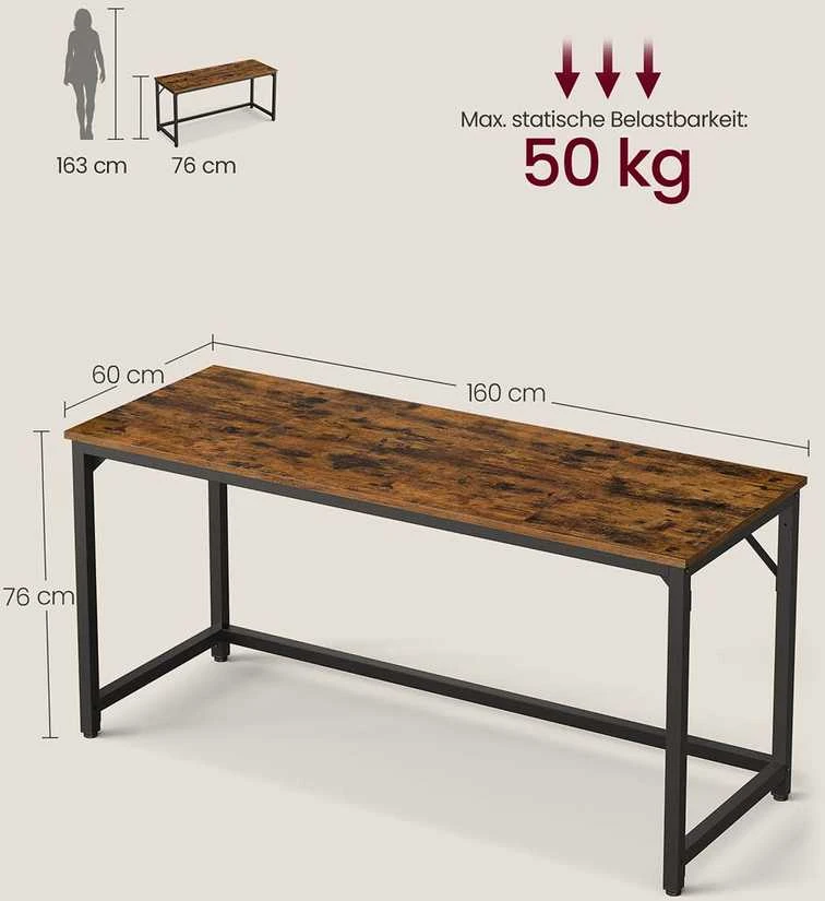 Songmics Vasagle Namų biuro kompiuterio stalas