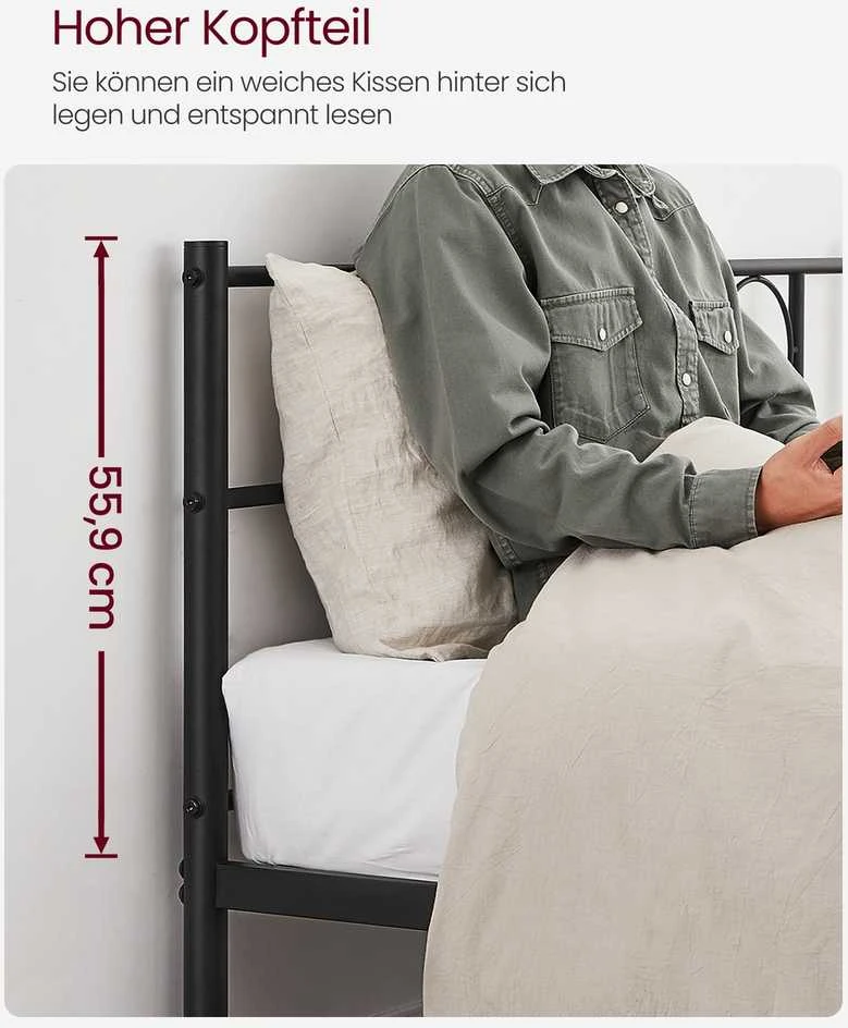 Songmics Vasagle Doppelbettgestell aus Metall