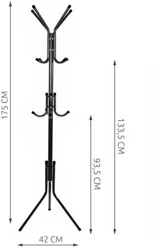Stovima pakaba 170cm - juoda Ruhhy 23815
