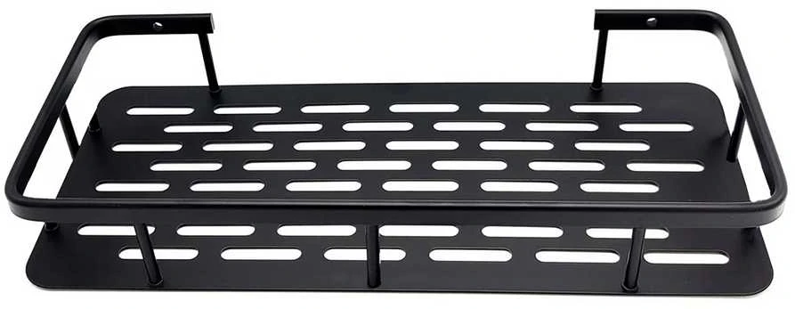 Metalinė vonios lentyna loft stiliaus, juoda, 40x13 cm