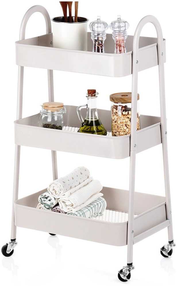 Storage Solutions Mobilus Lentynas 3 Skyrių 44x31,5x78,5 cm - Virtuvinis Krepšys - Organizatorius
