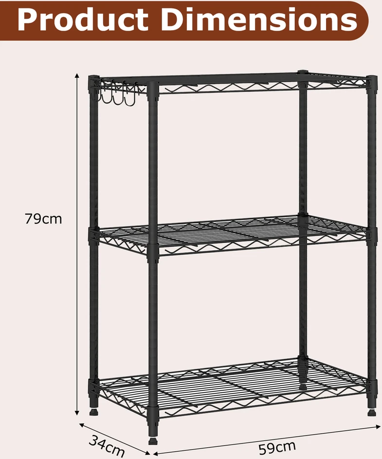 Metalinis sandėliavimo stovas 59 x 34 x 79 cm