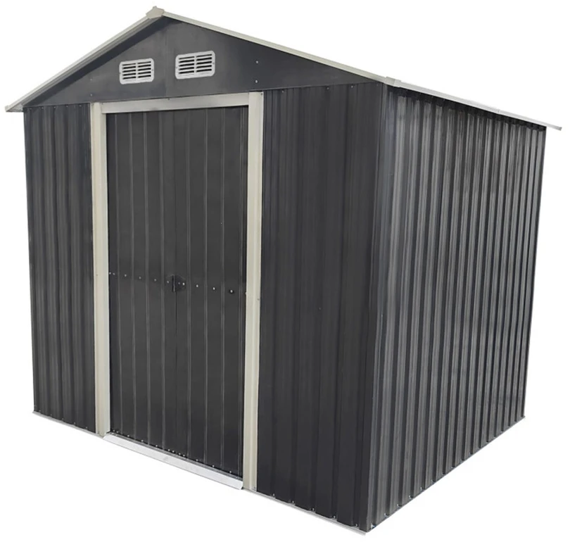 Metalinis sandėliukas 4,6 m², antracito, 237 × 195 × 208/172 cm