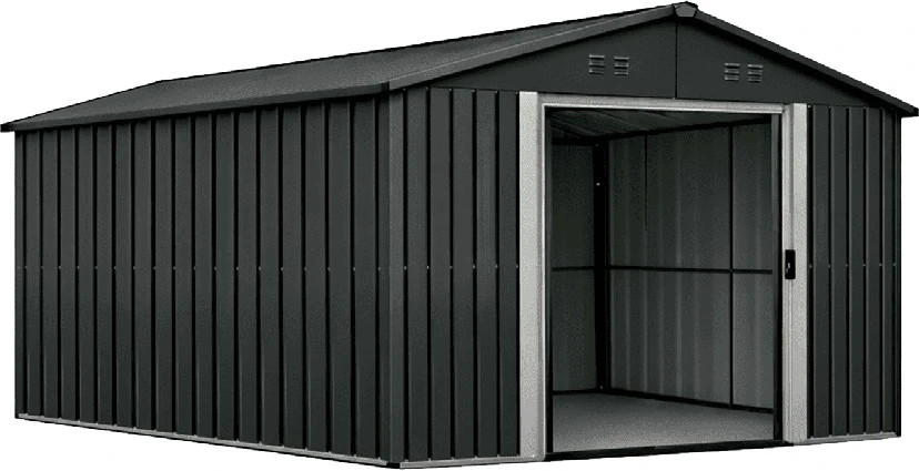 Metalinis sandėliukas HATIS, 11,7 m2, antracito