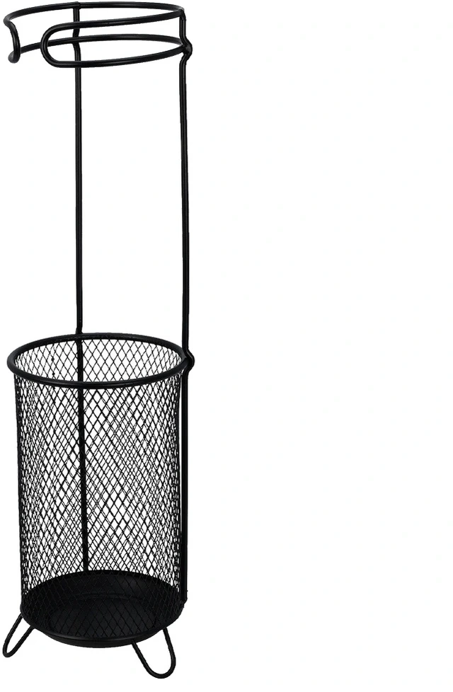Metalinis skėčių stovas, baltas, 18 × 18 × 50 cm