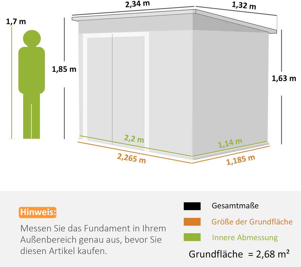 Metalinis sodo sandėliukas 2,68 m²