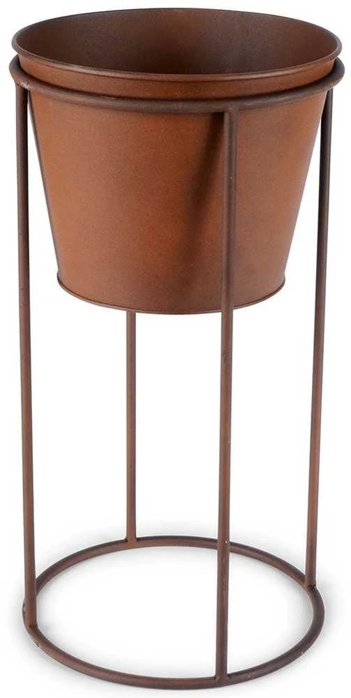 Vilde Gėlių vazonas su stovu metalinė 44 cm - retro stiliaus