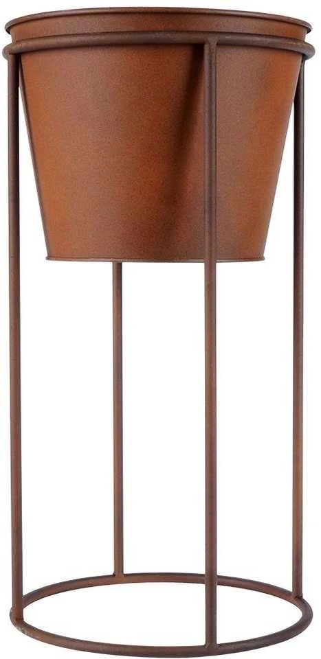 Vilde Gėlių vazonas su stovu metalinė 44 cm - retro stiliaus