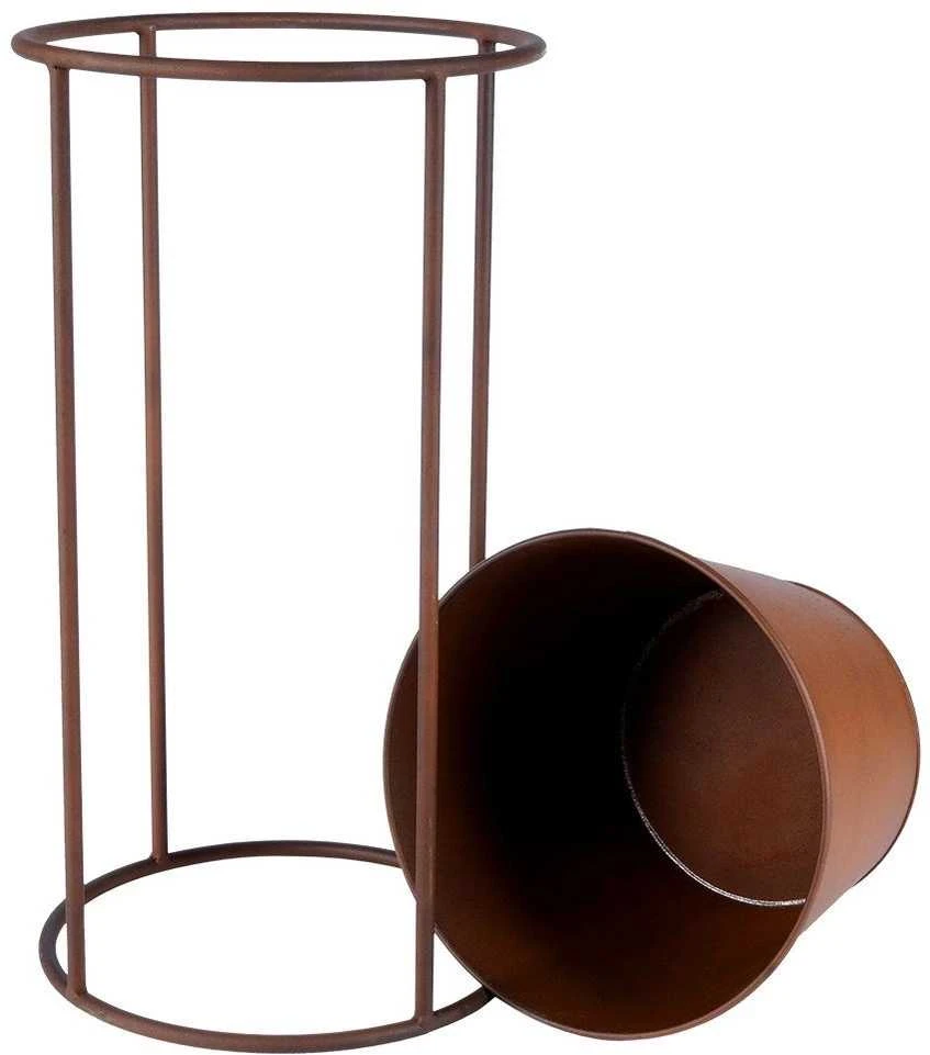 Vilde Gėlių vazonas su stovu metalinė 44 cm - retro stiliaus