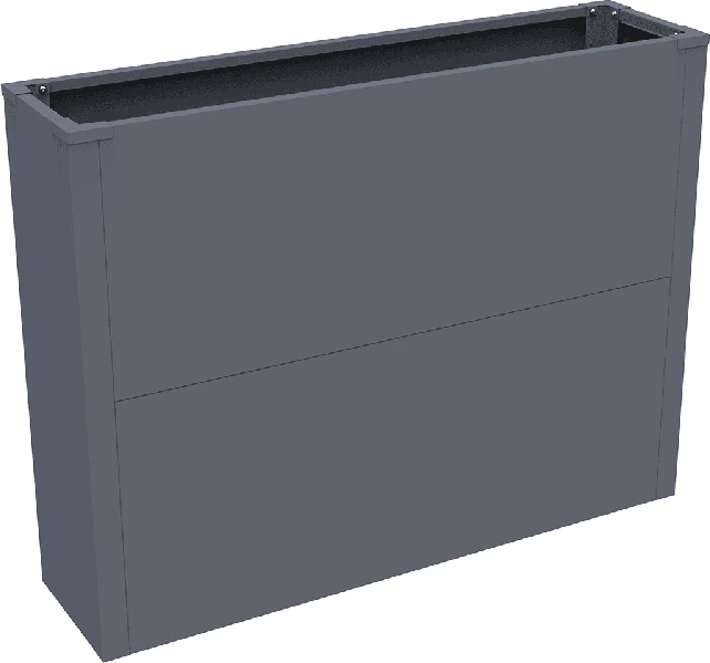 Metalinis vazonas HATIS, 100 x 25 x 77 cm, antracito