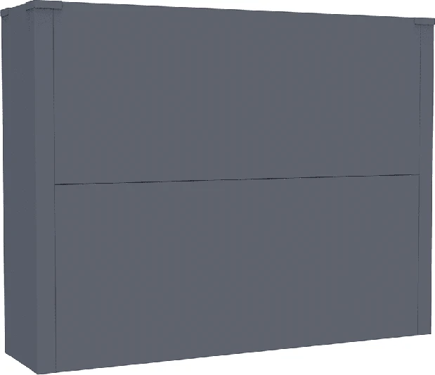 Metalinis vazonas HATIS, 100 x 25 x 77 cm, antracito