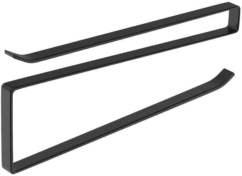 Metalinis virtuvinis rankšluosčių laikiklis, juodas, 25,5 cm