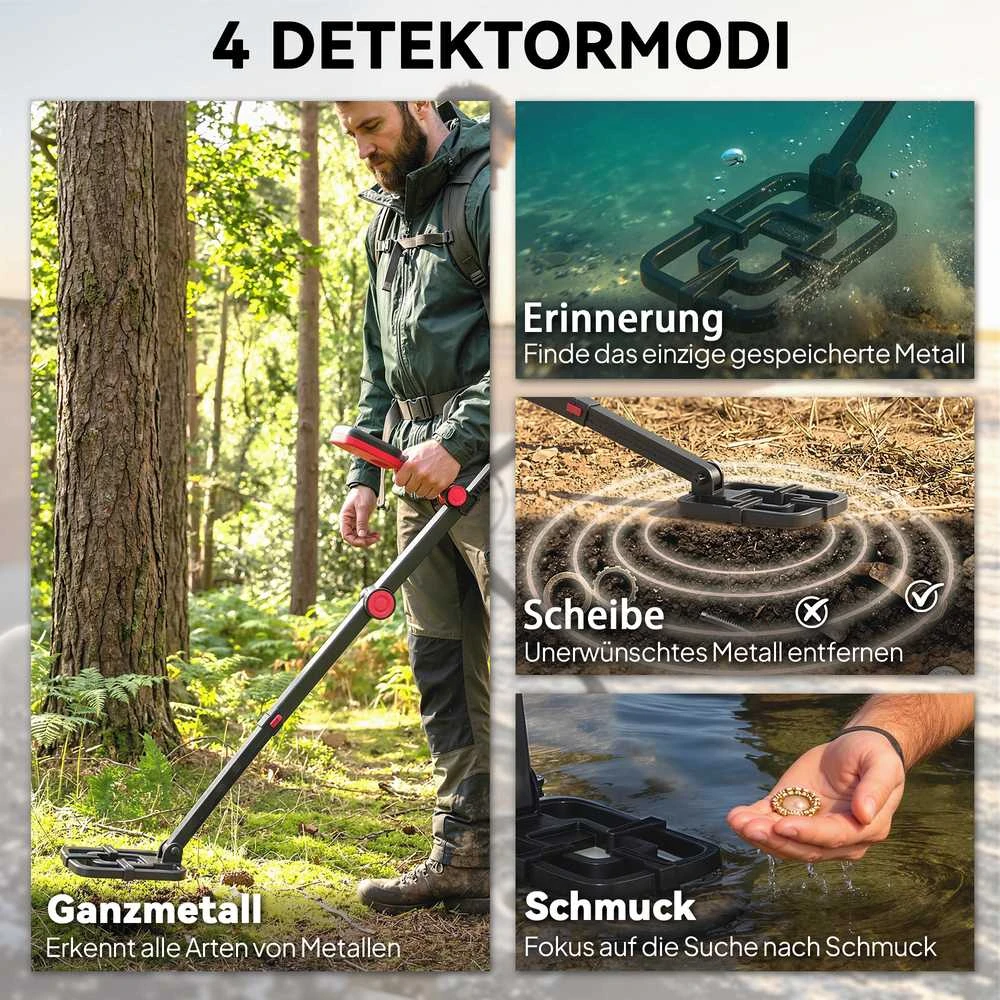 Metalo detektorius juoda-oranžinė