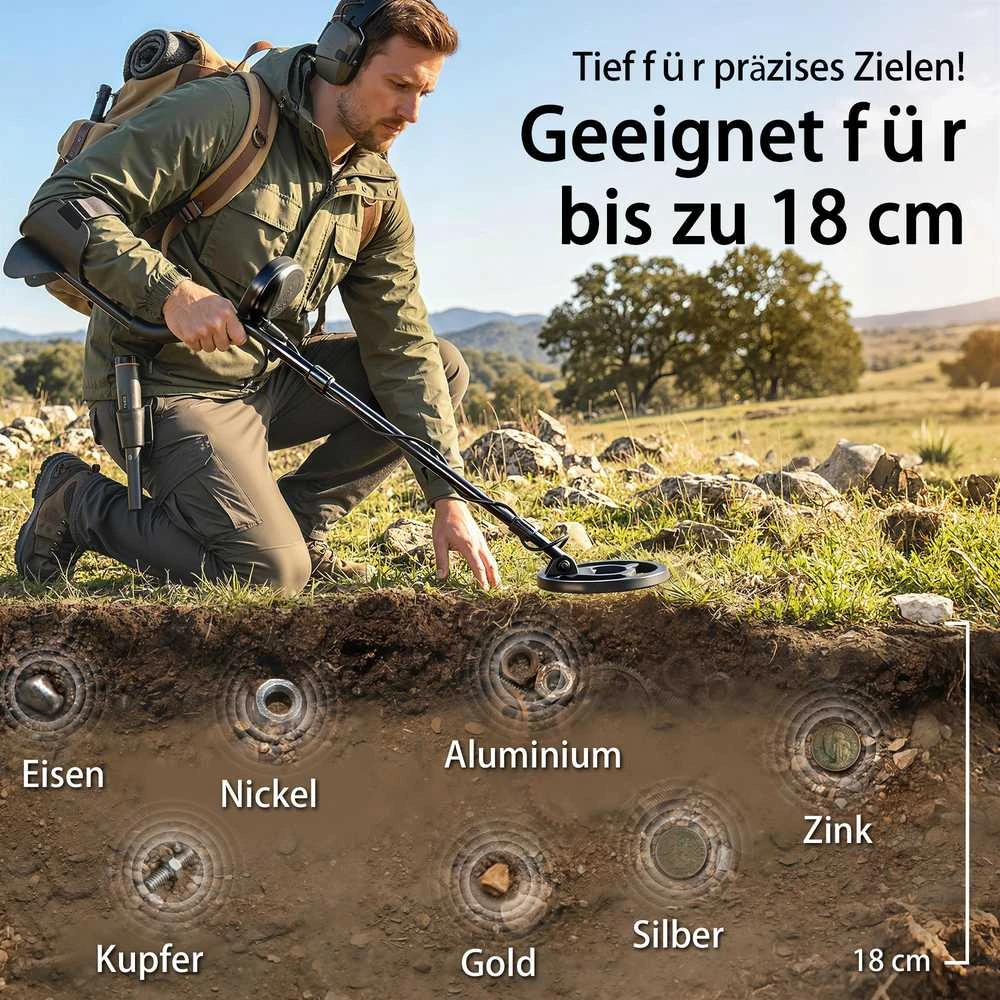 Metalo detektorius juodas