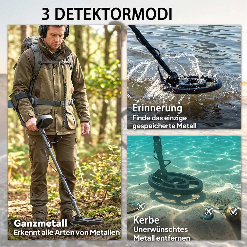 Metalo detektorius juodas