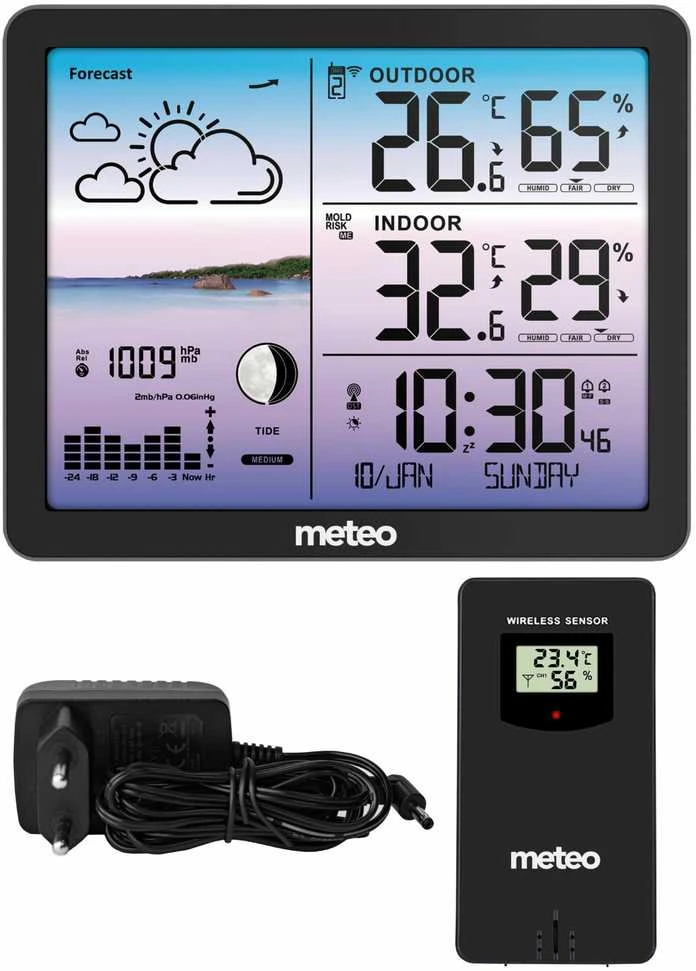 METEO SP107 meteorologijos stotis, juoda