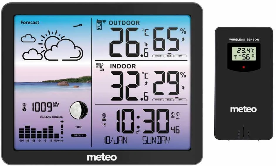 METEO SP107 meteorologijos stotis, juoda