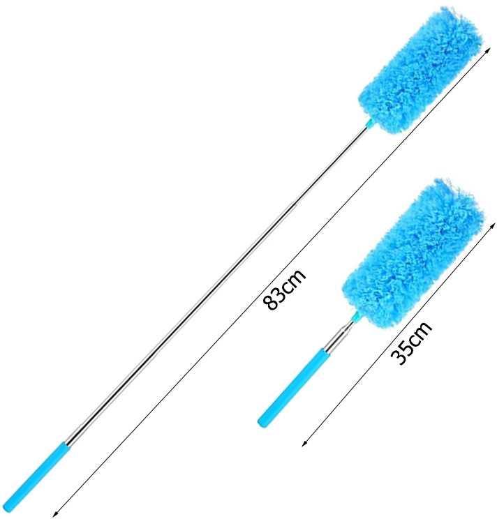 Mikropluošto teleskopinė dulkių šluota 35-83 cm, mėlyna
