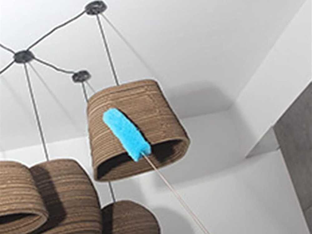 Mikropluošto teleskopinė dulkių šluota 35-83 cm, mėlyna