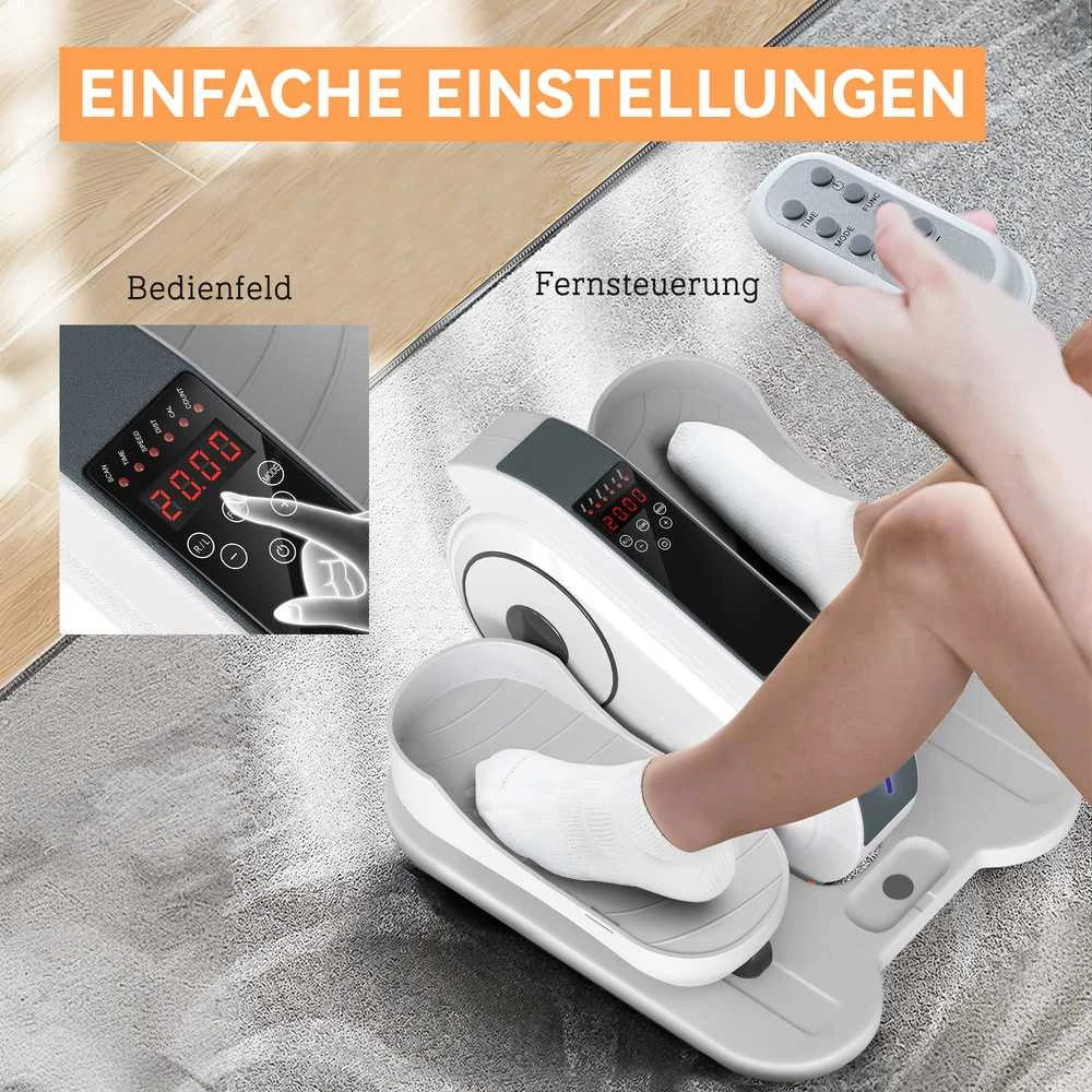 SPORTNOW mini elipsinis treniruoklis po stalu mini kryžiaus treniruoklis namams Elipsinis kojų treniruoklis su 10 žingsnių greičiu, LCD monitoriumi, nuotolinio valdymo pultu, skirtas biurui, senjorams