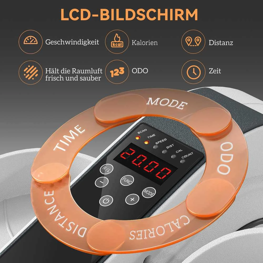 SPORTNOW mini elipsinis treniruoklis po stalu mini kryžiaus treniruoklis namams Elipsinis kojų treniruoklis su 10 žingsnių greičiu, LCD monitoriumi, nuotolinio valdymo pultu, skirtas biurui, senjorams