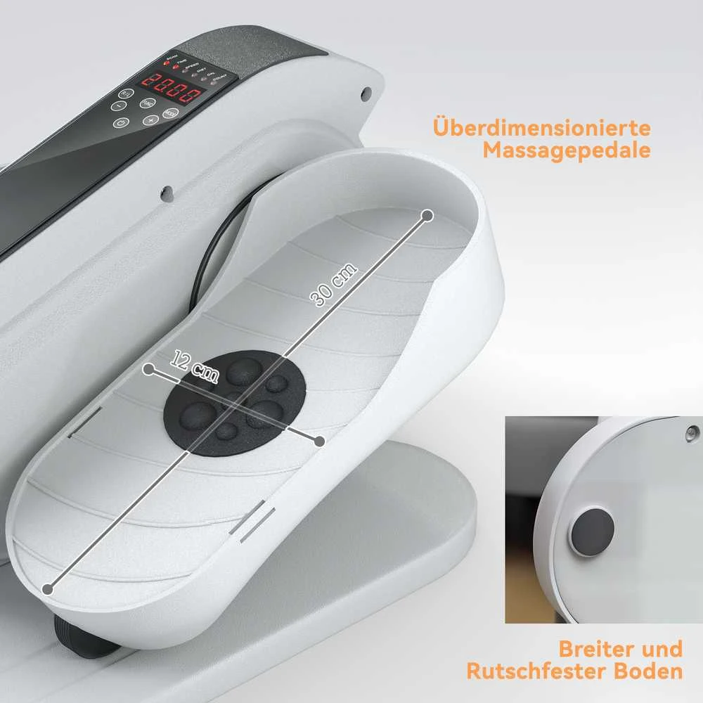 SPORTNOW mini elipsinis treniruoklis po stalu mini kryžiaus treniruoklis namams Elipsinis kojų treniruoklis su 10 žingsnių greičiu, LCD monitoriumi, nuotolinio valdymo pultu, skirtas biurui, senjorams